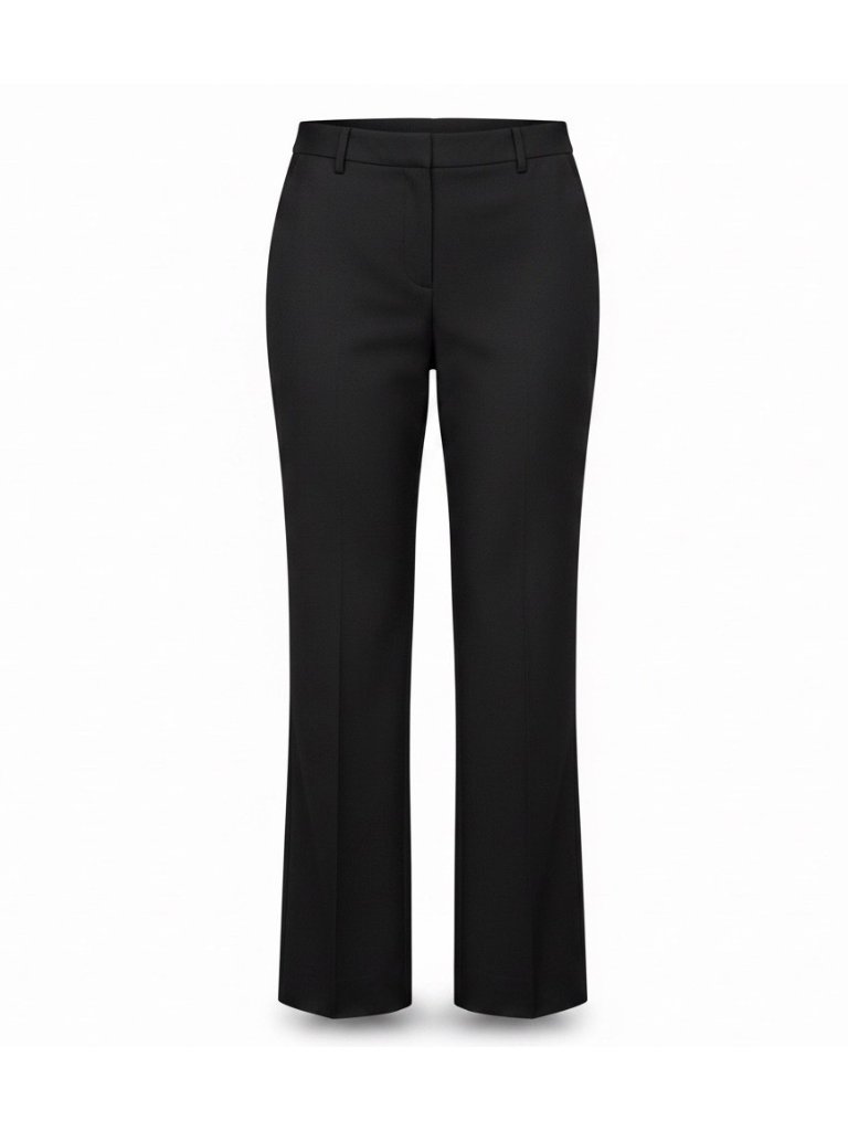 Lafayette 148 Black Wool & Elastane Womens Straight-Leg Trousers Size 12